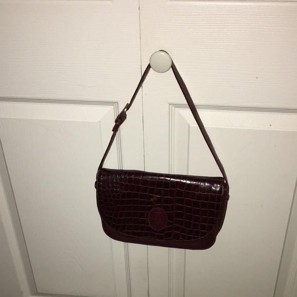 Cartier alligator bag, Bordeaux - Picture 8 of 11